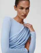 Undress code Боди American Beauty Bodysuit в синьо с изчистен дизайн 1141