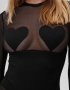 Undress code Боди Bed of Roses Bodysuit Thong в черно от полупрозрачна материя с изчистен дизайн