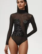 Undress code боди дамско Fine Jewel Bodysuit Thong черно 1303