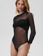 Undress code Боди No Promises Bodysuit Thong в черно с изчистен дизайн 819