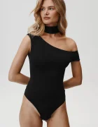 Undress code Боди Virgo Bodysuit Thong в черно с изчистен дизайн 837