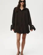 Undress code рокля тип риза с памук Olsen кафява 1346