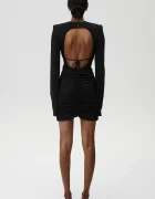 Undress code Рокля в черно къса с кройка по тялото