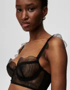 Undress code Сутиен 581 Bliss Bra Black в черно от полупрозрачна материя с десен