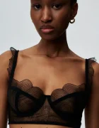 Undress code Сутиен 581 Bliss Bra Black в черно от полупрозрачна материя с десен