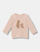United Colors of Benetton Бебешка памучна блуза с дълъг ръкав