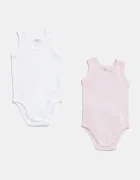 United Colors of Benetton Бебешко боди от памук (3 броя)