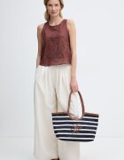 United Colors of Benetton Блуза дамска от памук кафява 5RWNDQ0EJ