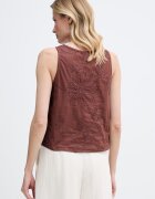United Colors of Benetton Блуза дамска от памук кафява 5RWNDQ0EJ