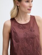 United Colors of Benetton Блуза дамска от памук кафява 5RWNDQ0EJ
