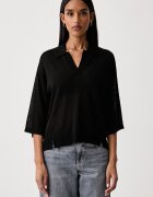 United Colors of Benetton блуза дамска с вискоза черна 13I8D301P