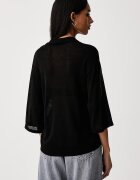 United Colors of Benetton блуза дамска с вискоза черна 13I8D301P
