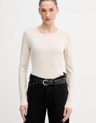 United Colors of Benetton блуза с дълги ръкави дамска от памук бежова 3GA8E16G0