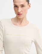 United Colors of Benetton блуза с дълги ръкави дамска от памук бежова 3GA8E16G0