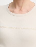 United Colors of Benetton блуза с дълги ръкави дамска от памук бежова 3GA8E16G0