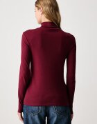 United Colors of Benetton блуза с дълги ръкави дамска от памук бордо 3GA8E2224