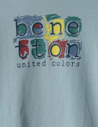 United Colors of Benetton блуза с дълги ръкави дамска от памук тюркоазена 3ATNG10NK