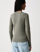United Colors of Benetton блуза с дълги ръкави дамска от памук зелена 3GA8D10CF