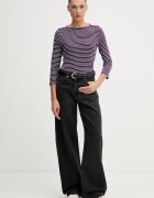 United Colors of Benetton блуза с дълги ръкави дамска памучна виолетова 339PD10C4