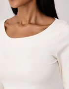 United Colors of Benetton блуза с дълги ръкави дамска с памук бежова 3FJHD10DH