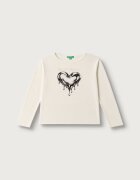 United Colors of Benetton блуза с дълги ръкави за деца от памук бежова 3ATNC10UA