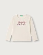 United Colors of Benetton блуза с дълги ръкави за деца от памук бежова 3ATNG10GI