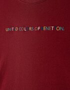 United Colors of Benetton блуза с дълги ръкави за деца от памук бордо 3ATNC10UD