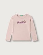 United Colors of Benetton блуза с дълги ръкави за деца от памук розова 3ATNG10GI
