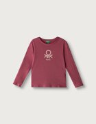United Colors of Benetton блуза с дълги ръкави за деца от памук розова 3ATNG10NI