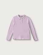 United Colors of Benetton блуза с дълги ръкави за деца от памук с еластан виолетова 3WG9C300X