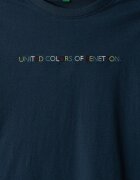 United Colors of Benetton блуза с дълги ръкави за деца от памук тъмносиня 3ATNC10UD