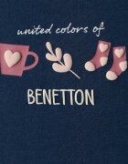 United Colors of Benetton блуза с дълги ръкави за деца от памук тъмносиня 3ATNG10NI