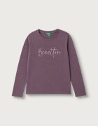 United Colors of Benetton блуза с дълги ръкави за деца от памук виолетова 3ATNC10U8