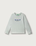 United Colors of Benetton блуза с дълги ръкави за деца от памук зелена 3I1XG10ND