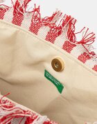 United Colors of Benetton чанта tote дамска от памук червена 6O4LVY02N