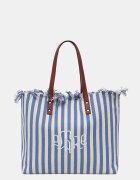 United Colors of Benetton чанта tote дамска от памук синя 6O4LVY02N