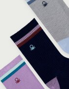 United Colors of Benetton чорапи дамски 3 броя сиви 6K7WV700J
