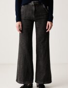 United Colors of Benetton дънки wide leg дамски сиви 4TUT574X5