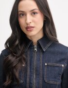 United Colors of Benetton дънково яке дамско от памук с еластан тъмносиньо 2S90DN095
