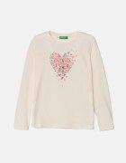 United Colors of Benetton Детска блуза с дълги ръкави в бежово 3I1XC10KB