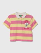 United Colors of Benetton Детска памучна тениска с яка