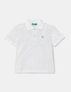 United Colors of Benetton Детска памучна тениска с яка
