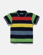 United Colors of Benetton Детска памучна тениска с яка