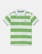 United Colors of Benetton Детска памучна тениска с яка
