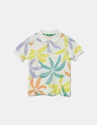 United Colors of Benetton Детска памучна тениска с яка
