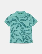 United Colors of Benetton Детска памучна тениска с яка