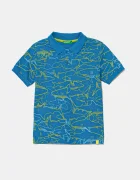 United Colors of Benetton Детска памучна тениска с яка