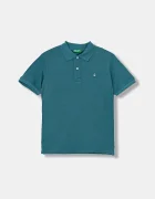 United Colors of Benetton Детска памучна тениска с яка