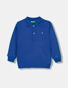 United Colors of Benetton Детска памучна тениска с яка