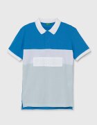 United Colors of Benetton Детска памучна тениска с яка